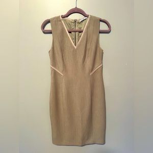 Tahari linen colored dress size 4